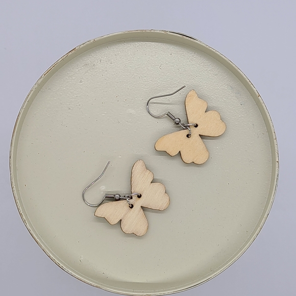 Sparkly Rainbow Butterfly Earrings - Picture 3 of 3